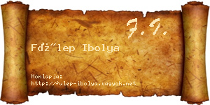 Fülep Ibolya névjegykártya