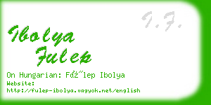 ibolya fulep business card